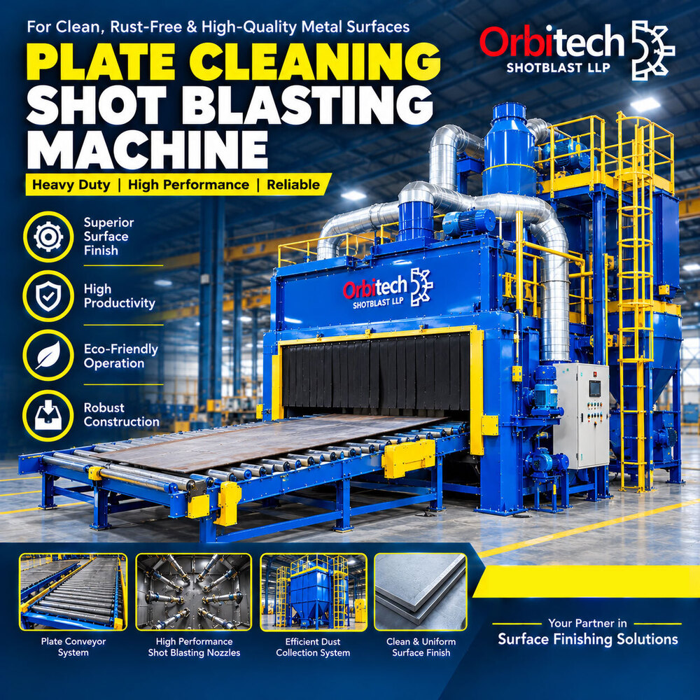 Plate Cleaning Shot Blasting Machine - Capacity: 5-10 Kg/Hr