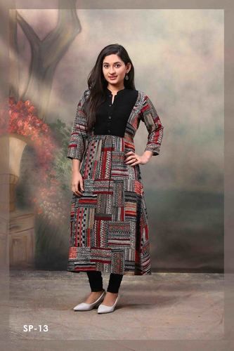 Dry Cleaning Designer Printed Kurti