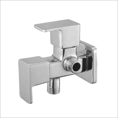 Two-Way Angle Cock With Flange - Color: Silver