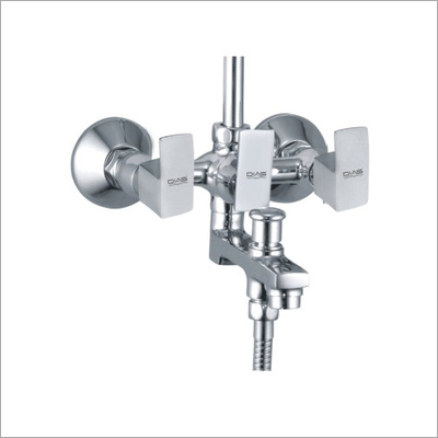 Triple-Function Wall Mixer With Bend Pipe - Color: Silver