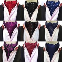 Mens Cravat - 100% Pure Silk, Length 170-180cm, Color Navy Blue | Ideal For Uniforms, Office Parties, Weddings, Customizable Styles
