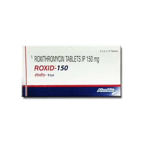 Roxid 150mg Tablet - Roxithromycin Antibiotic 10 Tablets Oral Use Treats Respiratory and Urinary Infections