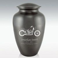 Motorcycle Brass Classic Cremation Urn Engravable