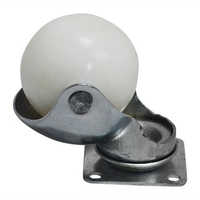 Rubber Ball Caster Wheel - Durable Rubber Material, 3-Inch Diameter , Smooth Mobility and Quiet Operation