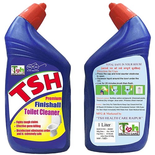 1 Ltr Premium Finishall Toilet Cleaner - Organic Dry Vinegar Preparation, Surface Active Compound | Kills 99% Germs, Clings to Stains for Deep Cleaning