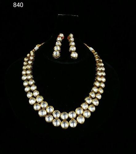 Designer Party Wear Kundan Meena Necklace Set