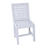 Frp Chairs - Fiber Reinforced Plastic, High Back Rest, White Finish, Unique Square Hole Pattern, Garden And Park Suitable, Excellent Strength And Durability