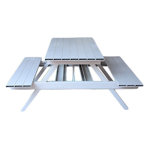 FRP Garden Table - Fiber Reinforced Plastic, Weather-Resistant White Design | Impact Resistant, Elegant Appearance, Durable Quality