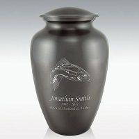 Fish Classic Brass Cremation Urn Engravable