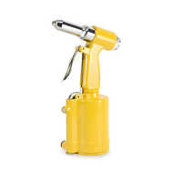 Pneumatic Riveters - Metal Material, Goose Neck Handle Type, 100-120 Psi Air Pressure | Yellow Color, 120 Pci Air Consumption