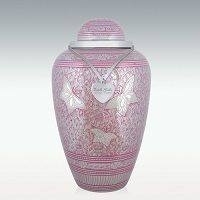 Large Brilliant Butterflies Cremation Urn Engravable