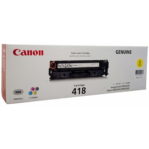 CANON 418 YELLOW TONER CARTRIDGE