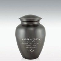 Large Brushed Green Cremation Urn Engravable