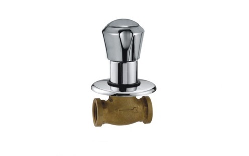 Flush-Mounted Stop Valve 15 Mm - Color: Silver