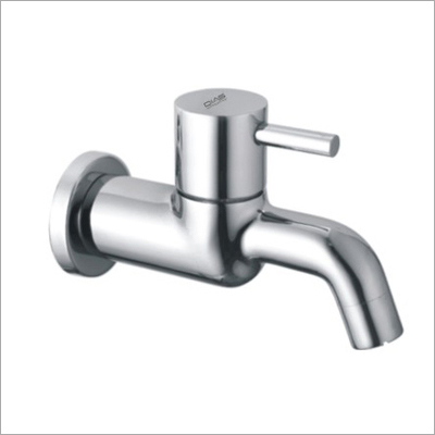 Long Body Wall Faucet With Flange - Color: Silver