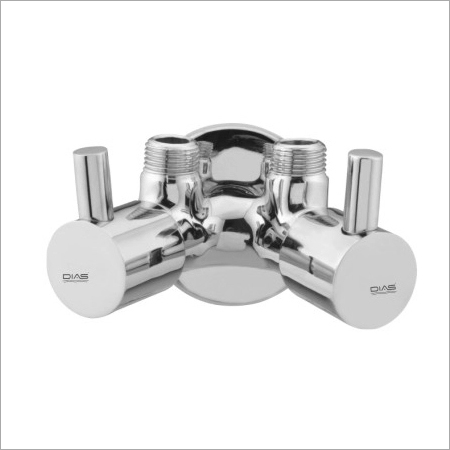 Two-Way Angle Stop Valve With Flange - Color: Silver