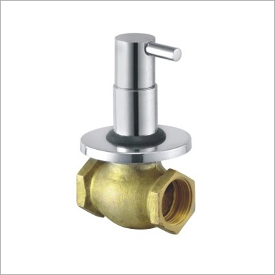 Concealed Stop Cock 15 MM - Brass & Stainless Steel, Round Shape, Size 15-20 MM | Durable Design for Reliable Water Control
