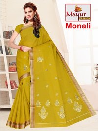 16 100 % Cotton Embroidery Saree