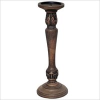 Wooden Candle Holder - High Grade Chemically Treated Wood | Handcrafted, Eye-catchy Design, Elegant Polish, Ideal For Home Decoration