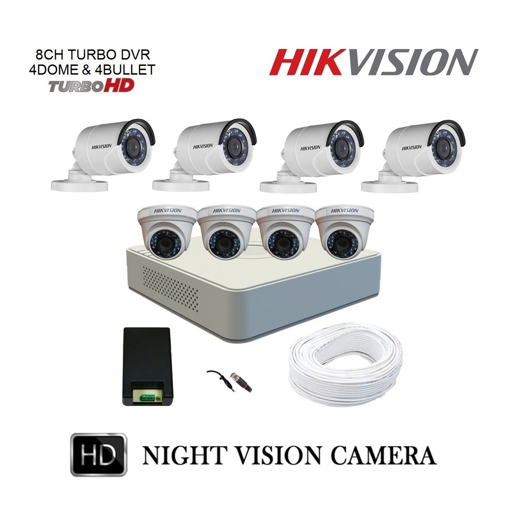 Hikvision Full HD (2MP) 8 CCTV Cameras