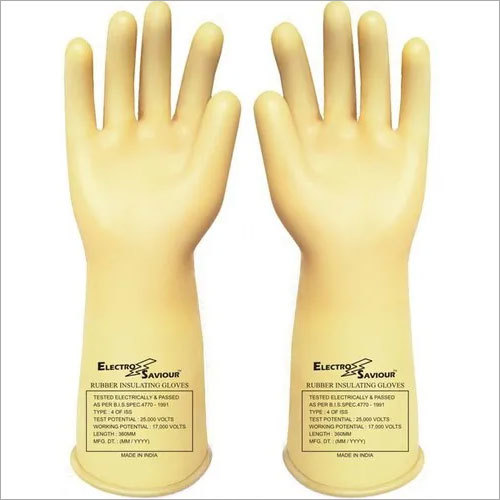Creamy White Electrical Safety Gloves