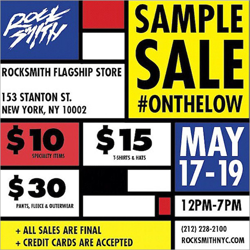 Rock Smith Sample Sale