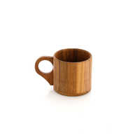 75 Ml Wooden Tea Cup - Wood, 75 Ml, Brown | Handmade, Round Shape, Smooth Surface, Lightweight, Eco-friendly, Easy To Clean