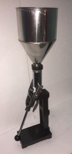 Collapsible Tube Filling Machine - Stainless Steel, 750kg Capacity | Hand Lever Operated, Detachable Nozzles, Versatile Stroke Settings