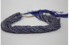 100% Natural AAA Iolite Faceted Rondelle Beads Strand 3-4mm