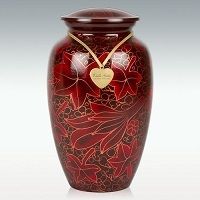 Large Falling Leaves Cremation Urn