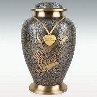 Large Villa Gardens Brass Cremation Urn