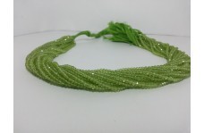 100% Natural AAA Peridot Faceted Rondelle Beads Strand 2.5-3mm