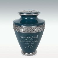 Large Loving Thoughts Brass Cremation Urn Engravable