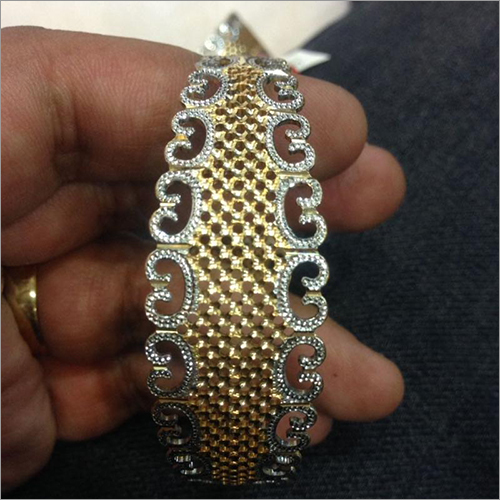 Diamond Studded Gold Bangles By DARBAR BANGLES