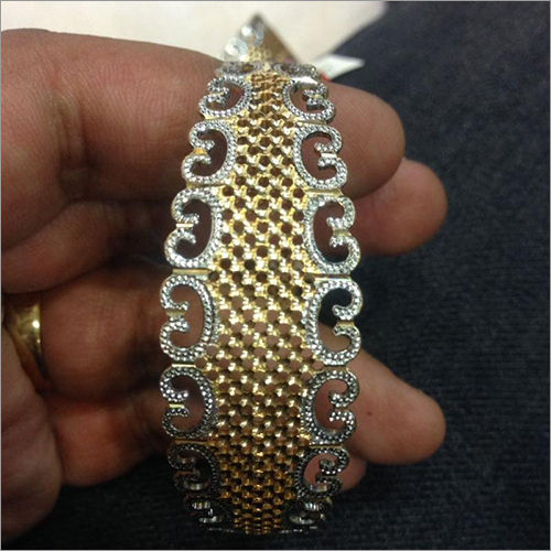 Diamond Studded Gold Bangles