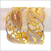 Ladies Gold Bangles - Silver Material, Weight 50-100 Grams | Modern Style For Women's Elegance And Sophistication
