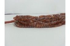 Red 100% Natural Hessonite Garnet Plain Smooth Cube Box Shaped Beads Strand