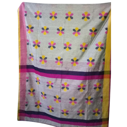 Ladies Floral Print Cotton Saree