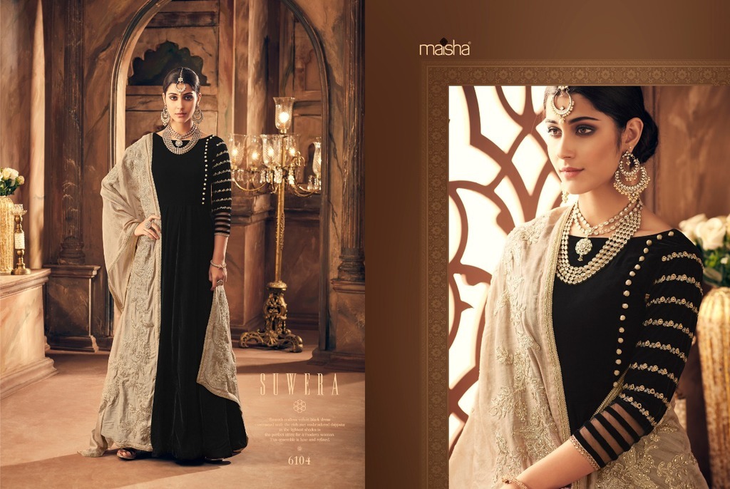 Party Wear Velvet Anarkali Suit