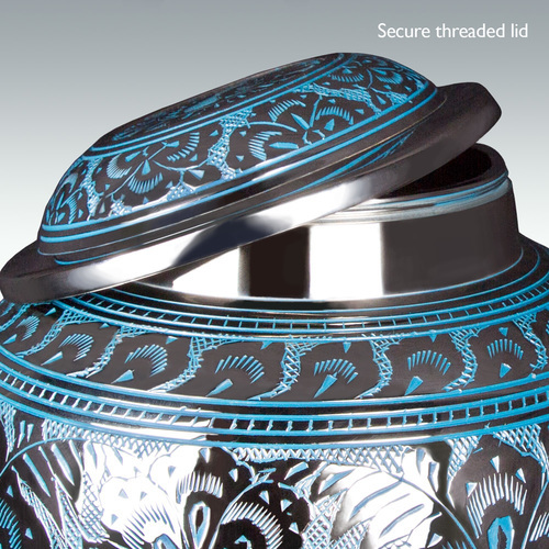 Victorian Flourish Brass Cremation Urn