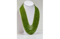 1820cts Natural Peridot Faceted Rondelle Beads Necklace 4.5-8mm