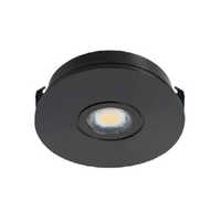 Round Led Cabinet Light - Black, 1w/3w, Cct 3000k To 6500k | Energy Efficient, Easy Installation, Long Life Of 50,000 Hours, Ip65 Rated