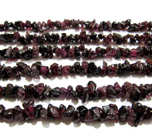 Natural Garnet Irregular Chip Gravel Uncut Nugget beads By SHRI AMBIKA UDYOG