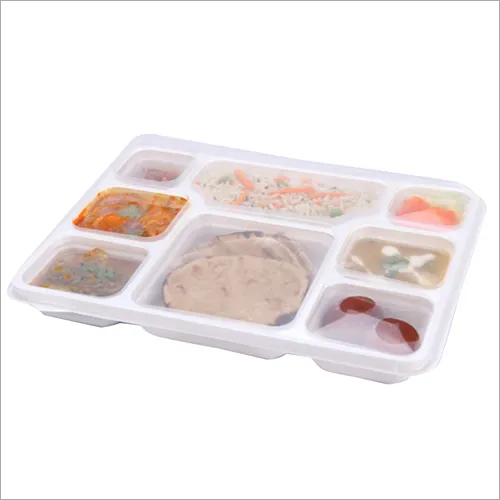 White Pp Disposable Meal Tray