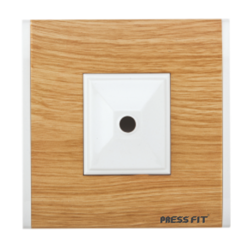 Pressfit Royal Modular Ceiling Roses - Plastic Material, Square Shape, Available in Royal Metallic, Oak Wood, Teak Wood, Plain White | Safe & Secure Electrical Connection, Modular Design, Smooth Finish Body, Multi-Plate Options
