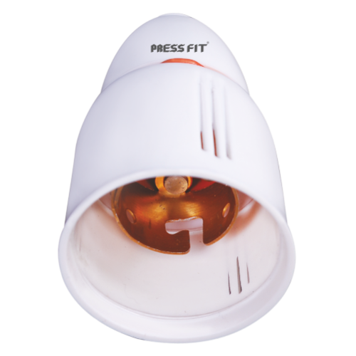 Pressfit Pendant Holder - Plastic Design Skirt Pendant Shape White Color | Heat Resistant Rust Resistant Fancy Indoor/Outdoor Use