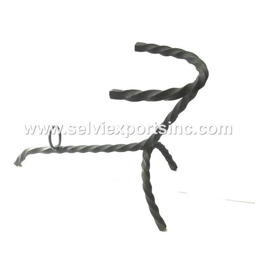 Hand Forged Iron Horn Stand Length: 11.5 Inch (In)