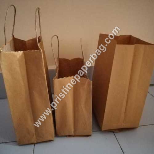 Your Product - Kraft Paper Varying Sizes Brown | Lightweight Customizable Biodegradable Durable Eco-Friendly Versatile Recyclable Twisted Paper Handles