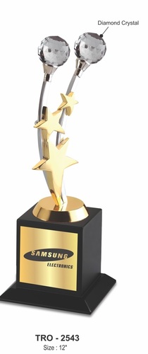 Gold Crystal Top Trophy
