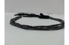 Stone 3Mm Black Cubic Zirconia Faceted Rondelle Beads Strand